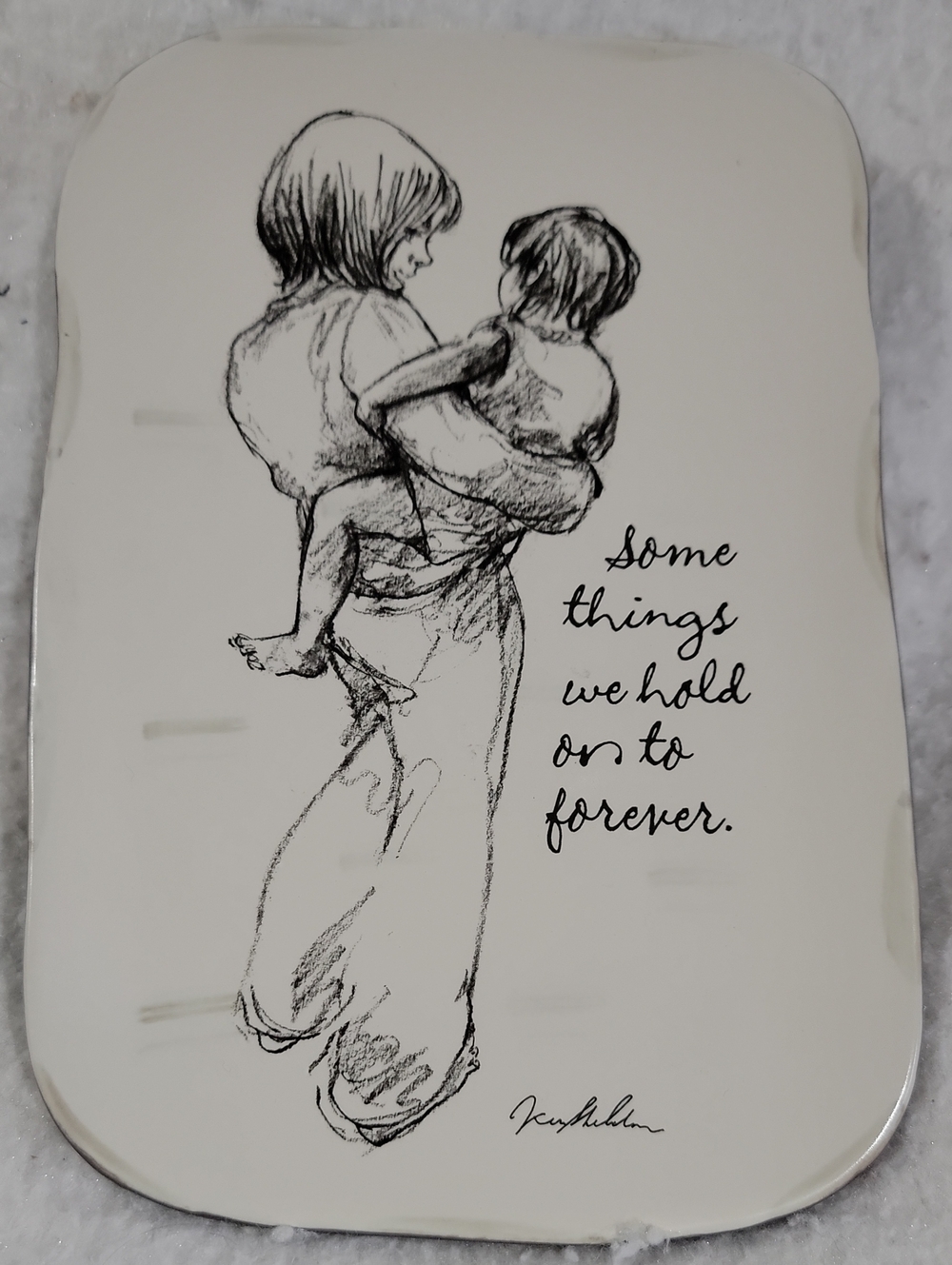 Hallmark Black and White Mother and Child Sketch Wall Art